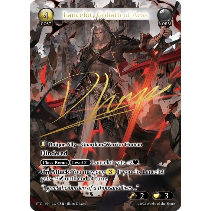 Image for Lancelot, Goliath of Aesa (CSR) (037) (FTC) - Grand Archive TCG