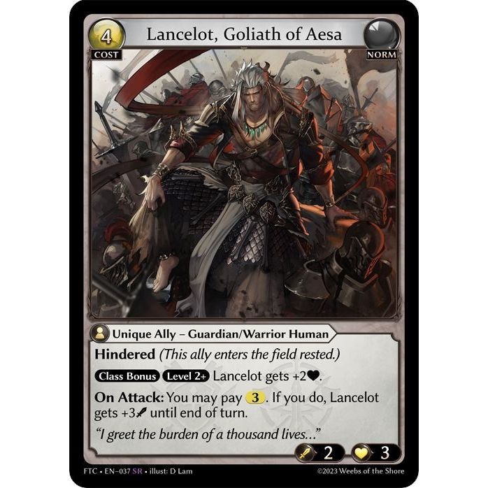 Image for Lancelot, Goliath of Aesa (037) (FTC) - Grand Archive TCG