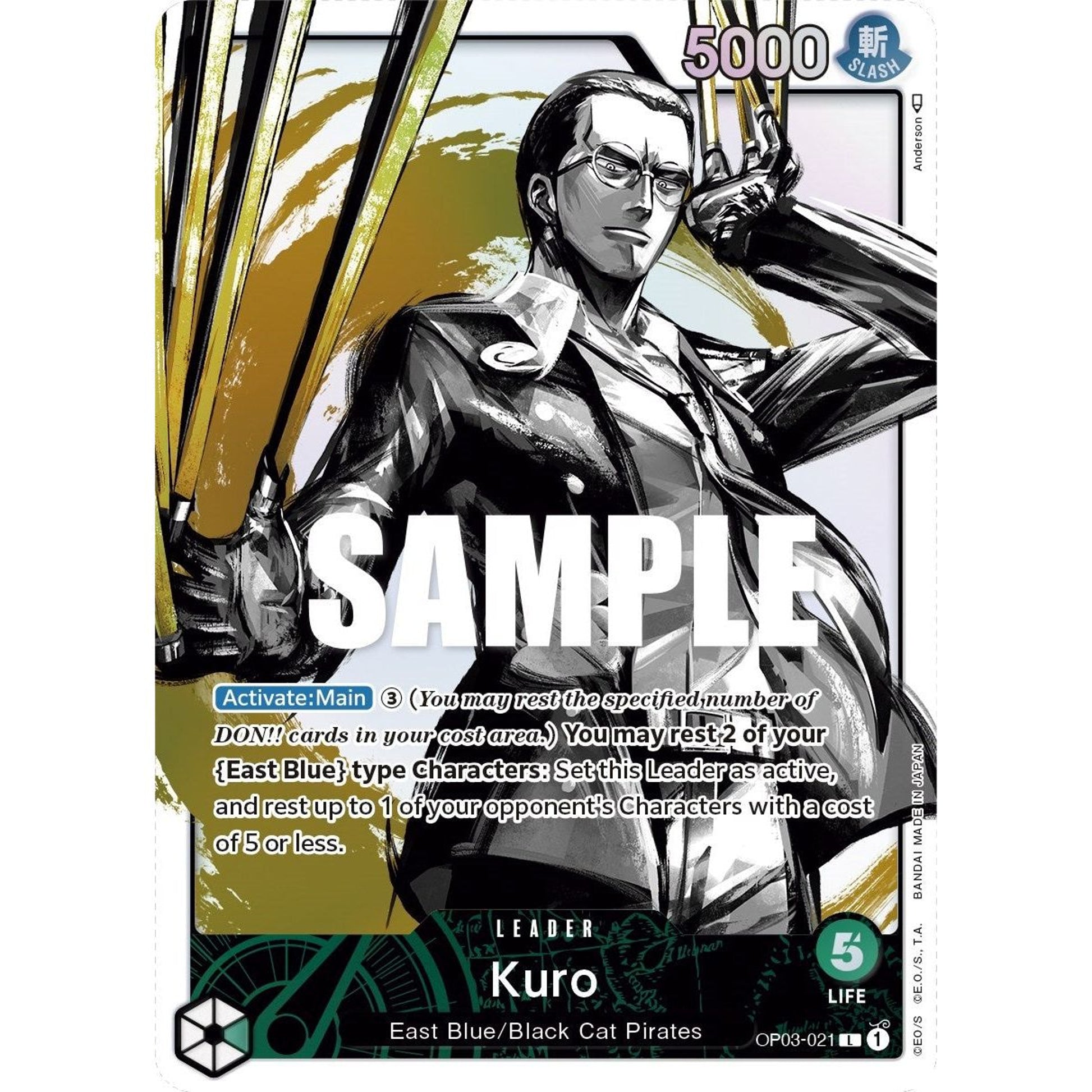 Image for Kuro (Alternate Art) (OP03-021) (OP03) - One Piece Card Game