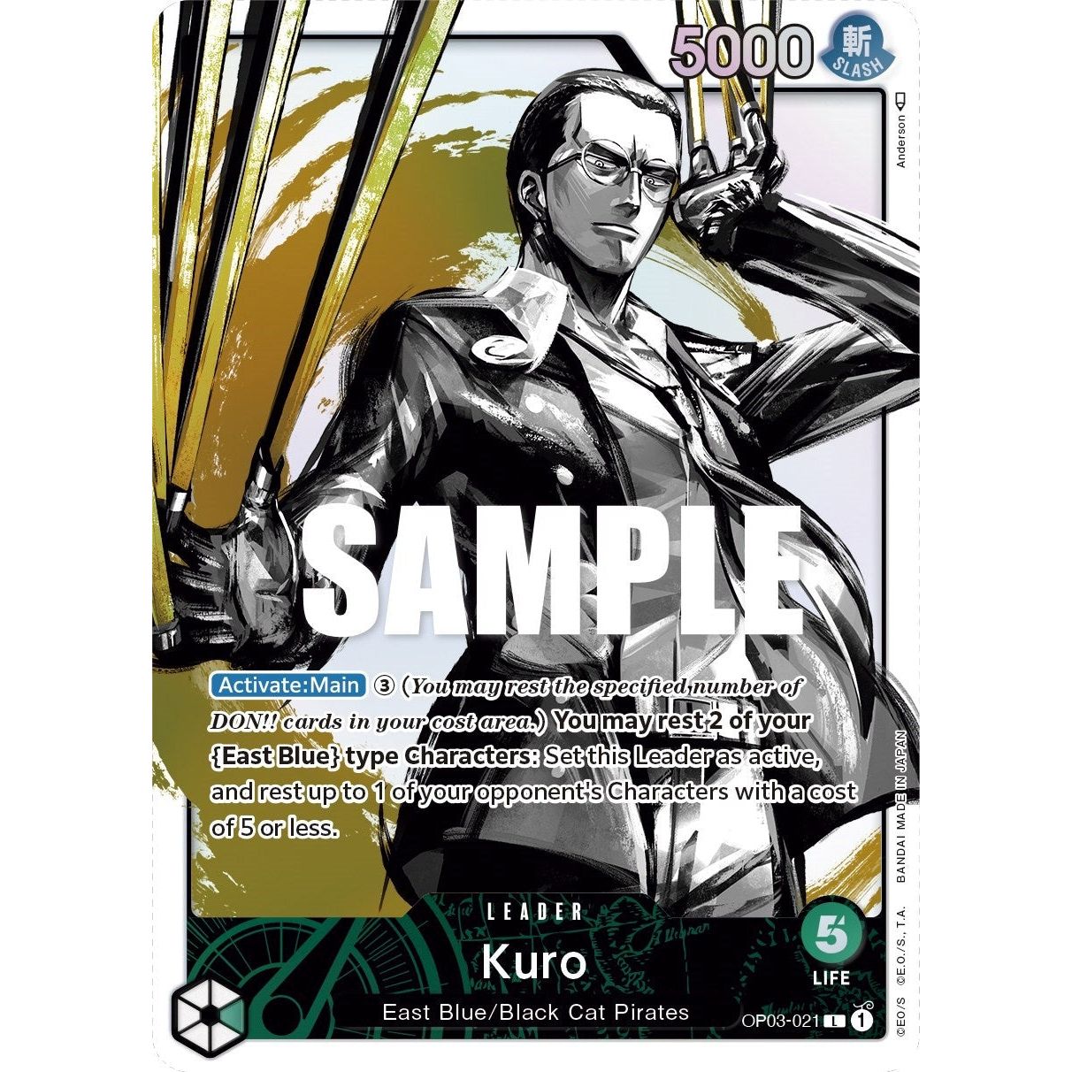 Image for Kuro (Alternate Art) (OP03-021) (OP03) - One Piece Card Game