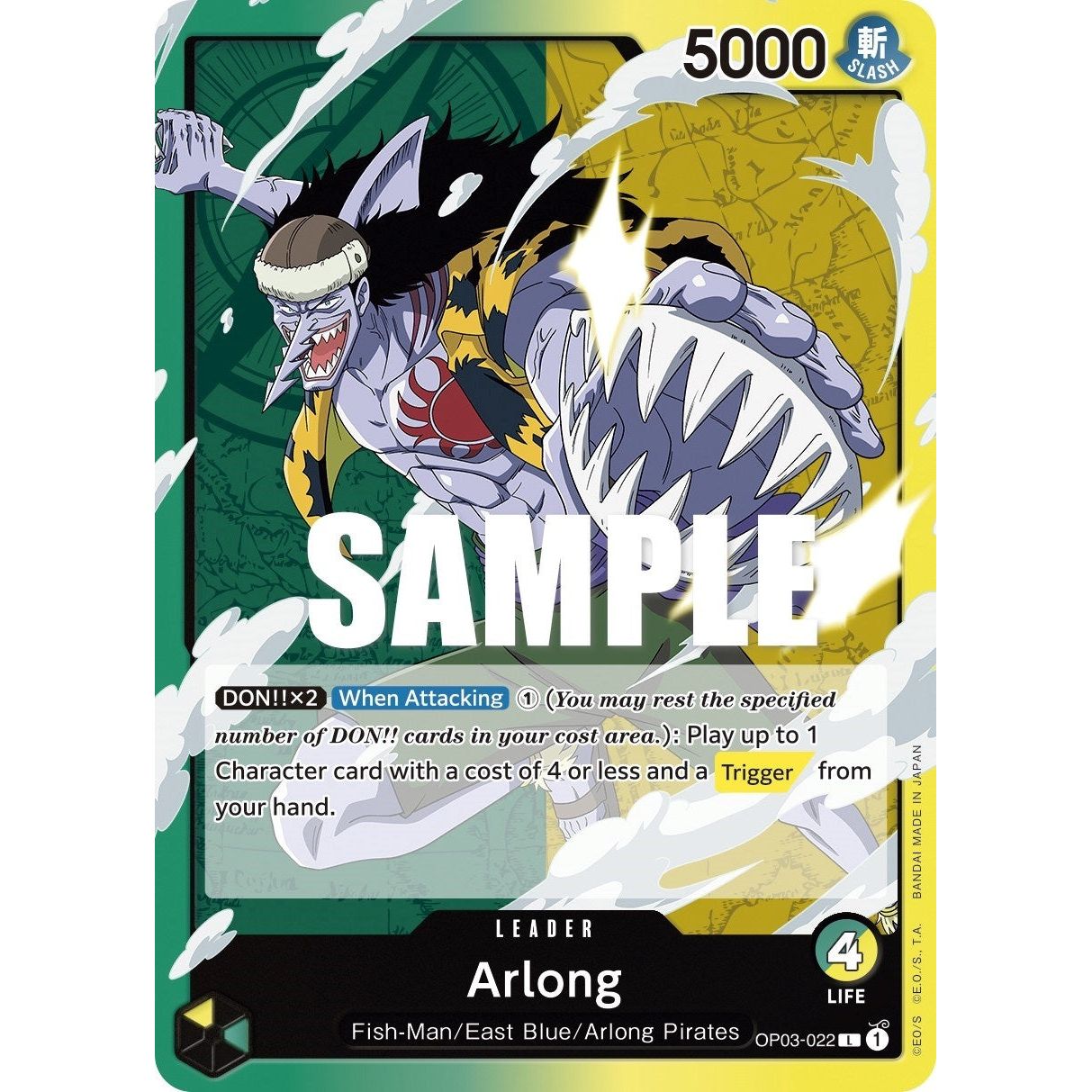 Image for Arlong (OP03-022) (OP03) - One Piece Card Game