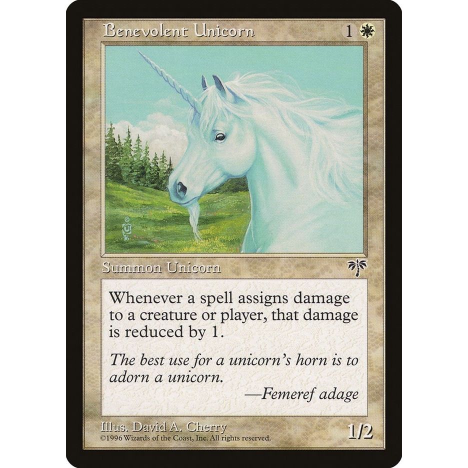 Image for Benevolent Unicorn (MIR) - Magic: The Gathering