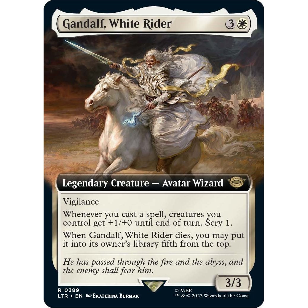 Image for Gandalf, White Rider (Extended Art) (389) (LTR) - Magic: The Gathering