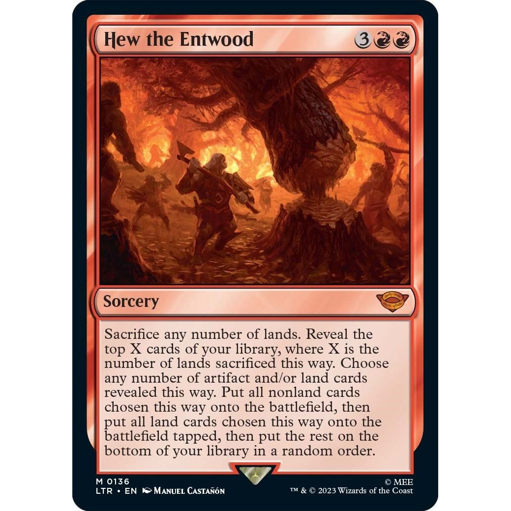 Image for Hew the Entwood (136) (LTR) - Magic: The Gathering
