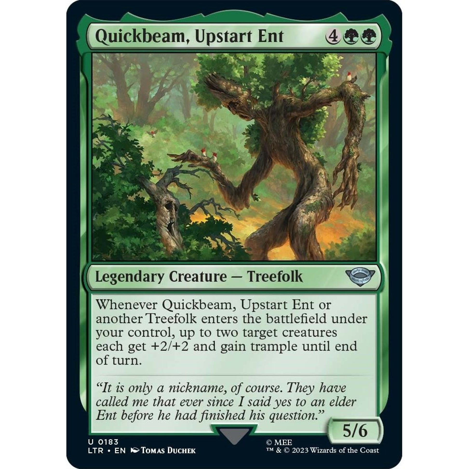 Image for Quickbeam, Upstart Ent (183) (LTR) - Magic: The Gathering