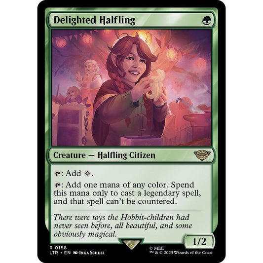Image for Delighted Halfling (158) (LTR) - Magic: The Gathering