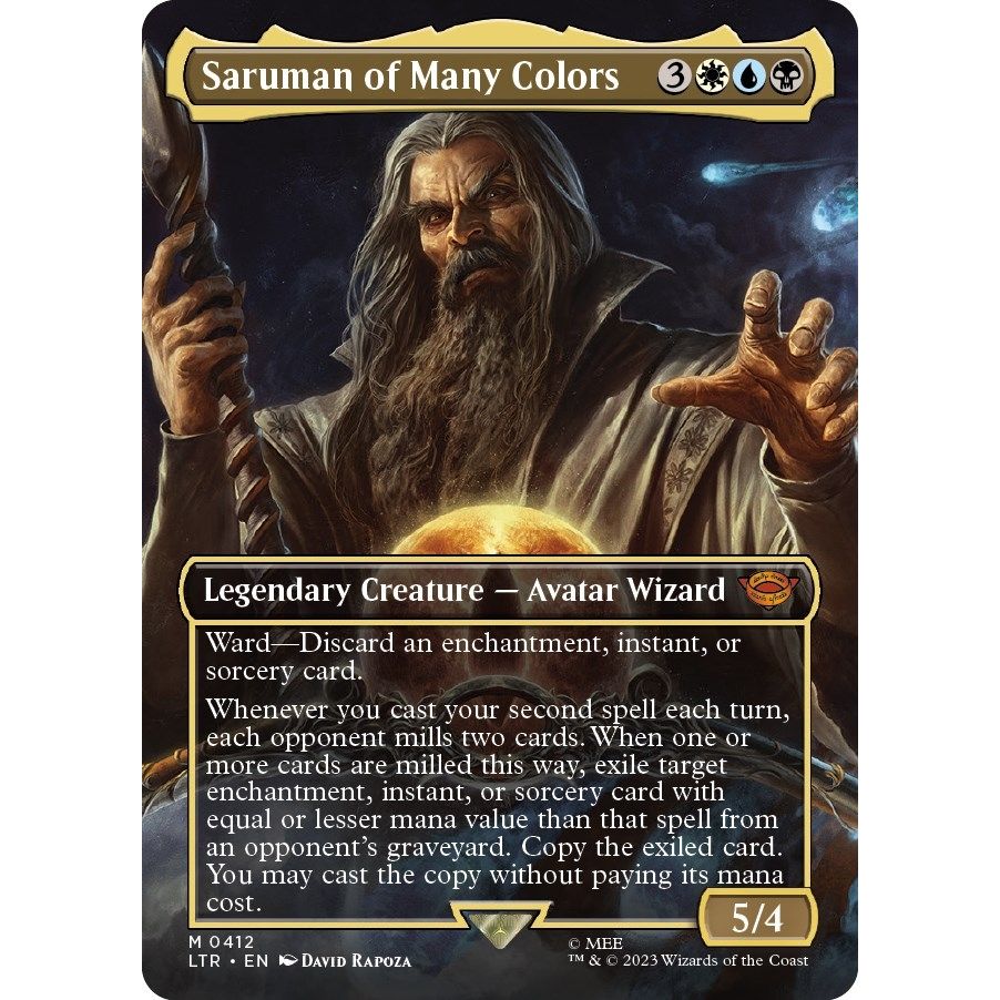 Image for Saruman of Many Colors (Borderless) (412) (LTR) - Magic: The Gathering
