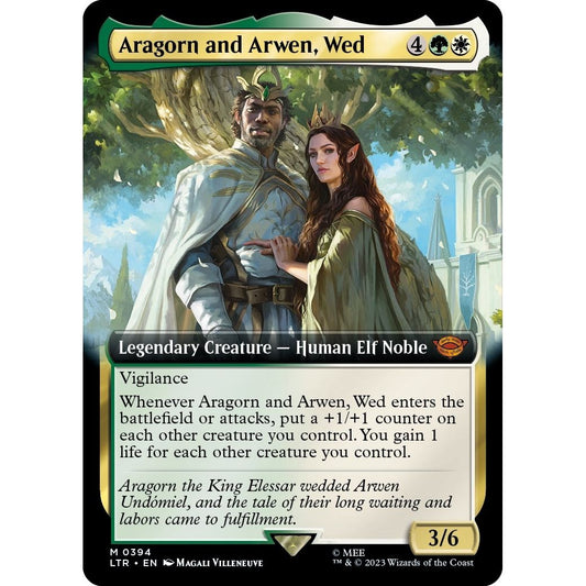 Image for Aragorn and Arwen, Wed (Extended Art) (394) (LTR) - Magic: The Gathering