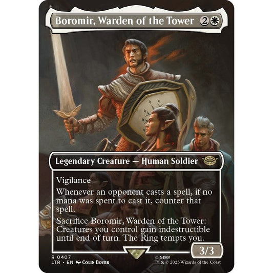 Image for Boromir, Warden of the Tower (Borderless) (407) (LTR) - Magic: The Gathering