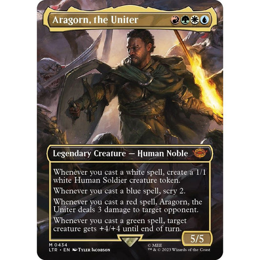 Image for Aragorn, the Uniter (Borderless) (434) (LTR) - Magic: The Gathering
