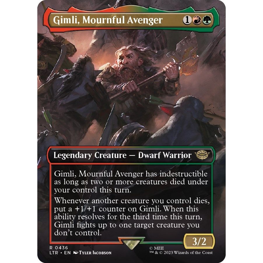 Image for Gimli, Mournful Avenger (Borderless) (436) (LTR) - Magic: The Gathering