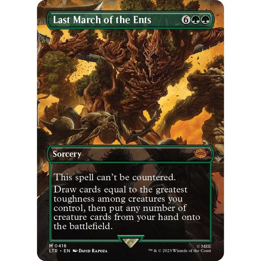 Image for Last March of the Ents (Borderless) (418) (LTR) - Magic: The Gathering