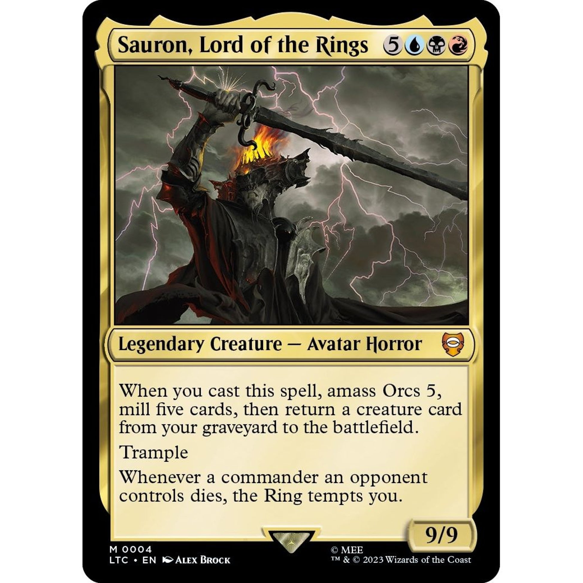 Image for Sauron, Lord of the Rings (4) (LTC) - Magic: The Gathering