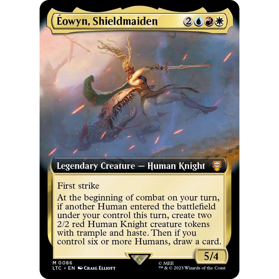 Image for Eowyn, Shieldmaiden (Extended Art) (86) (LTC) - Magic: The Gathering