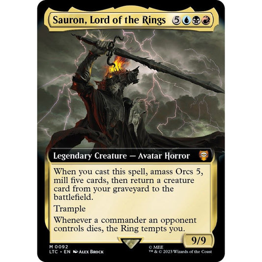 Image for Sauron, Lord of the Rings (Extended Art) (92) (LTC) - Magic: The Gathering