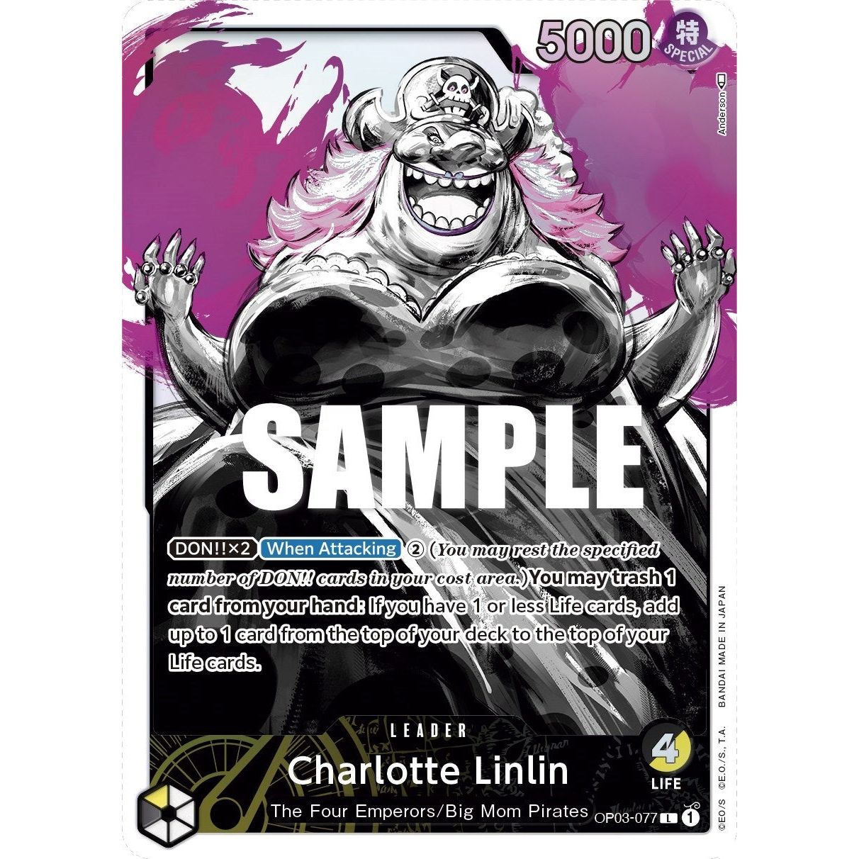 Image for Charlotte Linlin (077) (Alternate Art) (OP03-077) (OP03) - One Piece Card Game