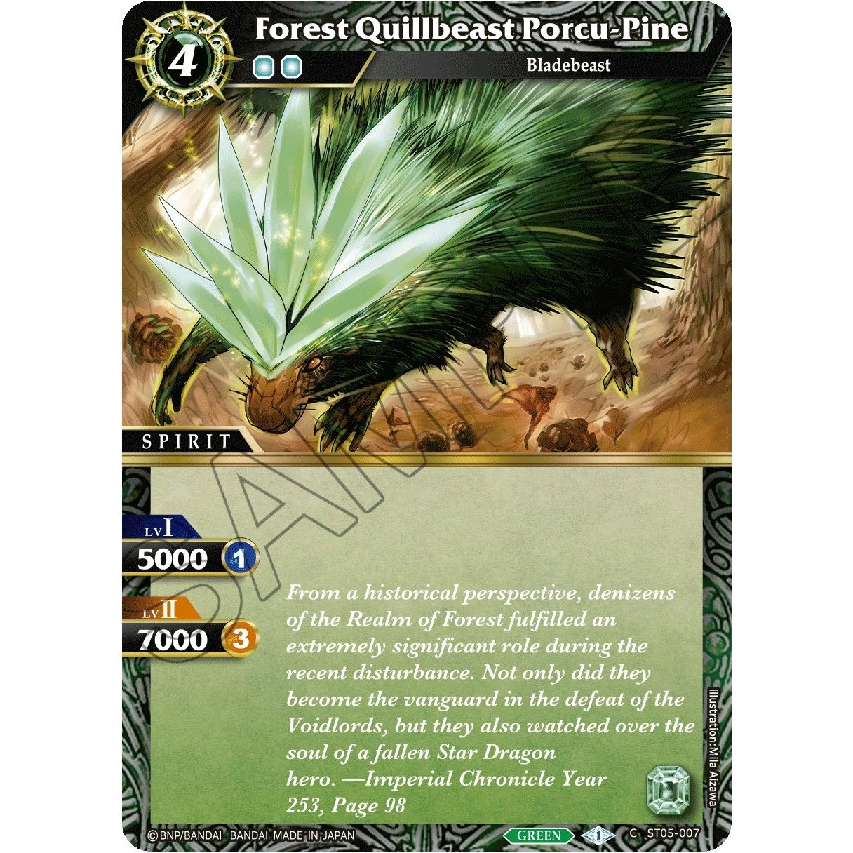 Image for Forest Quillbeast Porcu-Pine (ST05-007) (ST05) - Battle Spirits Saga
