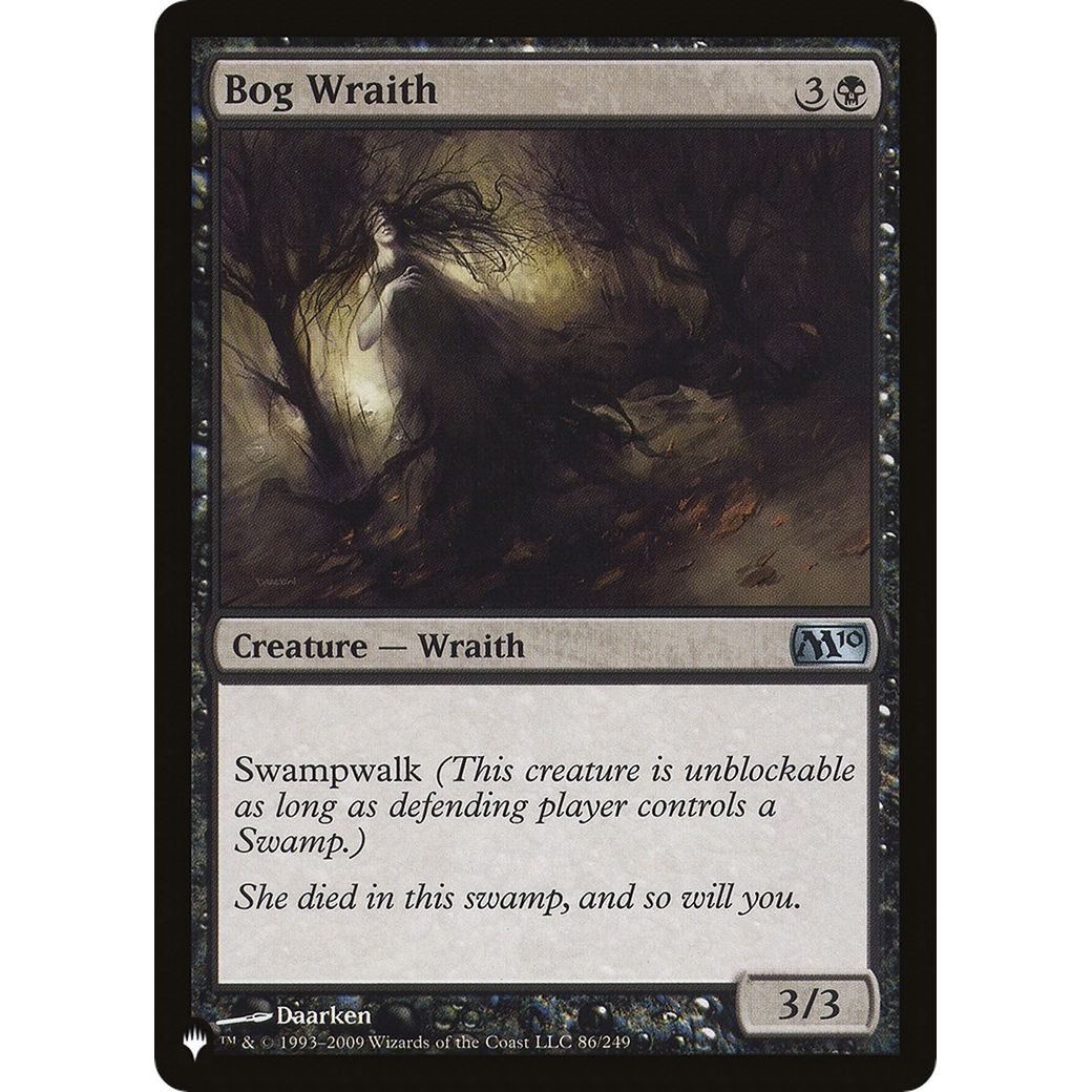 Image for Bog Wraith (86/249) (LIST) - Magic: The Gathering