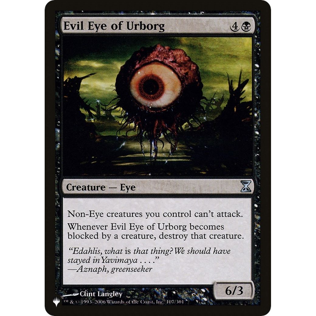 Image for Evil Eye of Urborg (107/301) (LIST) - Magic: The Gathering