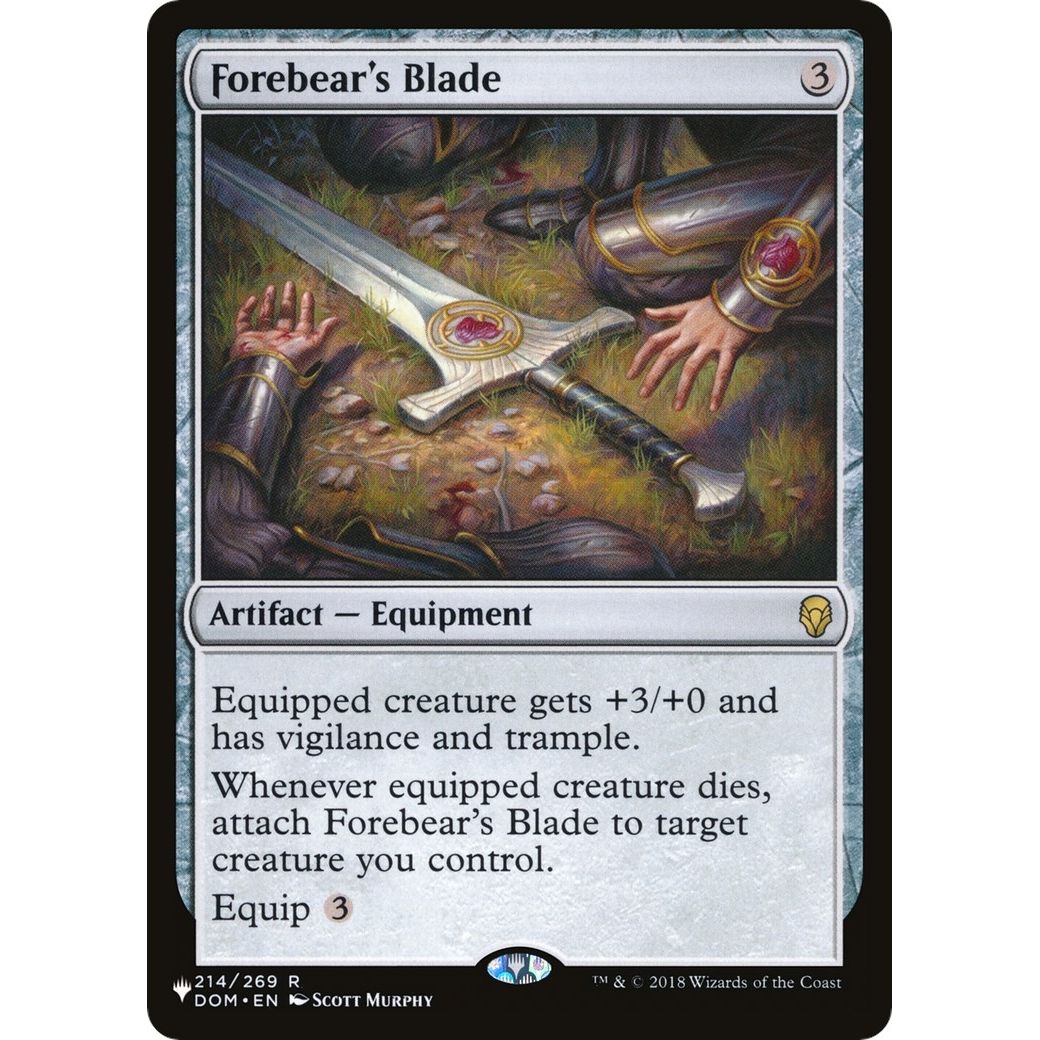 Image for Forebear's Blade (214/269) (LIST) - Magic: The Gathering
