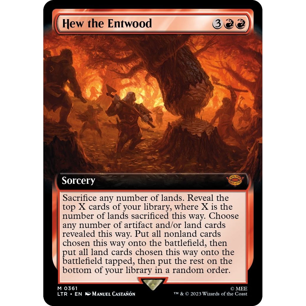 Image for Hew the Entwood (Extended Art) (361) (LTR) - Magic: The Gathering