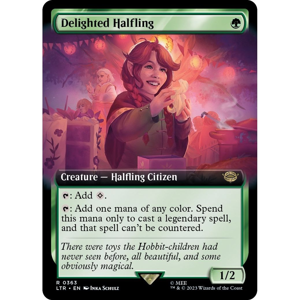 Image for Delighted Halfling (Extended Art) (363) (LTR) - Magic: The Gathering