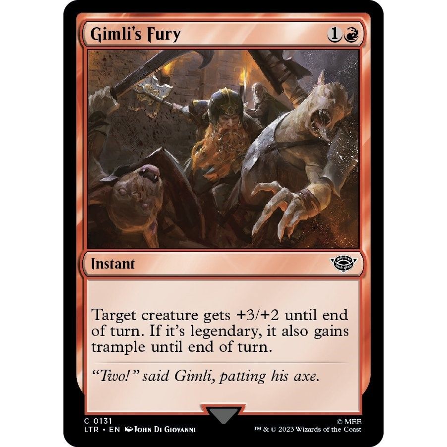 Image for Gimli's Fury (131) (LTR) - Magic: The Gathering