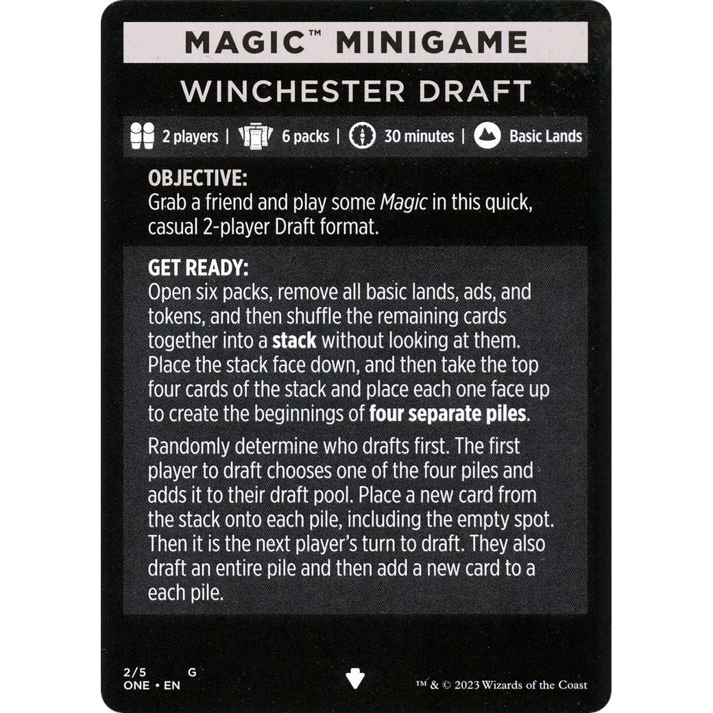 Image for Magic Minigame: Winchester Draft (2) (ONE) - Magic: The Gathering