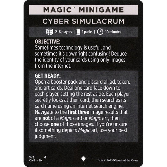 Image for Magic Minigame: Cyber Simulacrum (3) (ONE) - Magic: The Gathering