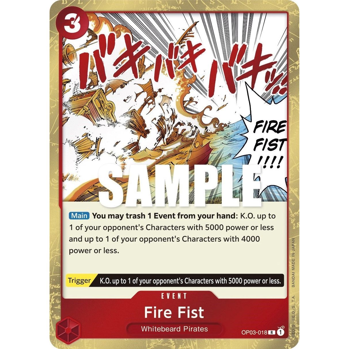 Image for Fire Fist (OP03-018) (OP03) - One Piece Card Game