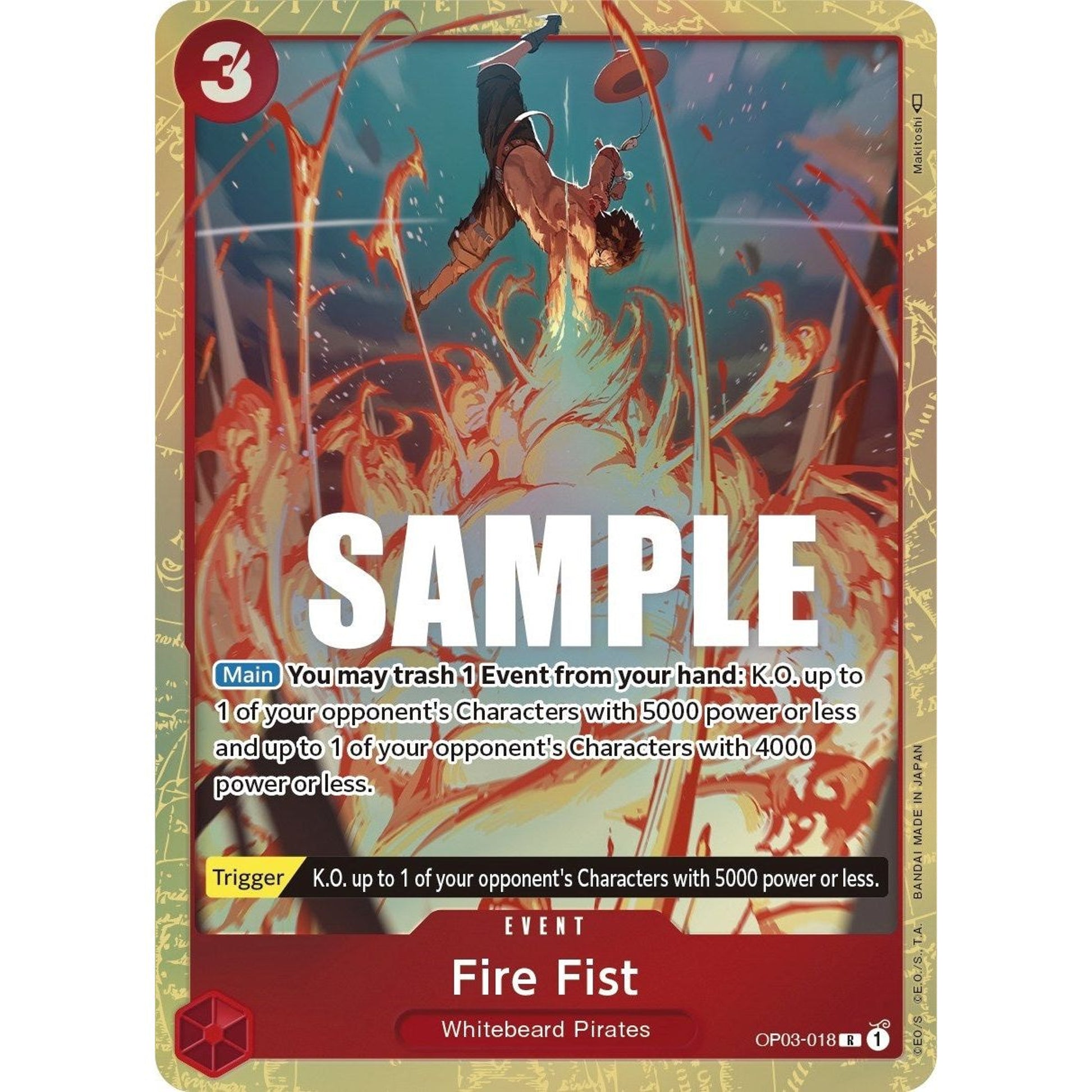 Image for Fire Fist (Alternate Art) (OP03-018) (OP03) - One Piece Card Game