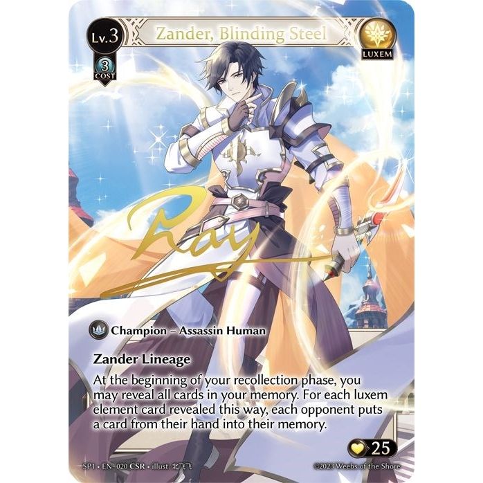 Image for Zander, Blinding Steel (CSR) (020) (SP1) - Grand Archive TCG