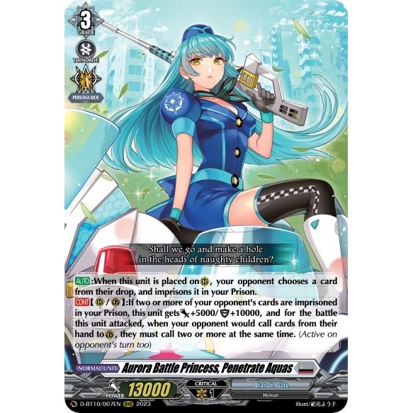 Image for Aurora Battle Princess, Penetrate Aquas (D-BT10/007EN) (D-BT10) - Cardfight Vanguard