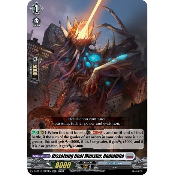 Image for Dissolving Heat Monster, Radiabilio (D-BT10/026EN) (D-BT10) - Cardfight Vanguard