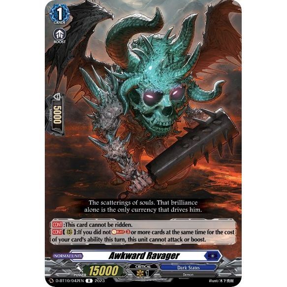 Image for Awkward Ravager (D-BT10/042EN) (D-BT10) - Cardfight Vanguard