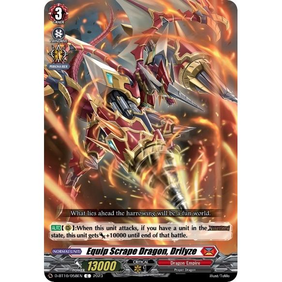 Image for Equip Scrape Dragon, Drilyze (D-BT10/058EN) (D-BT10) - Cardfight Vanguard