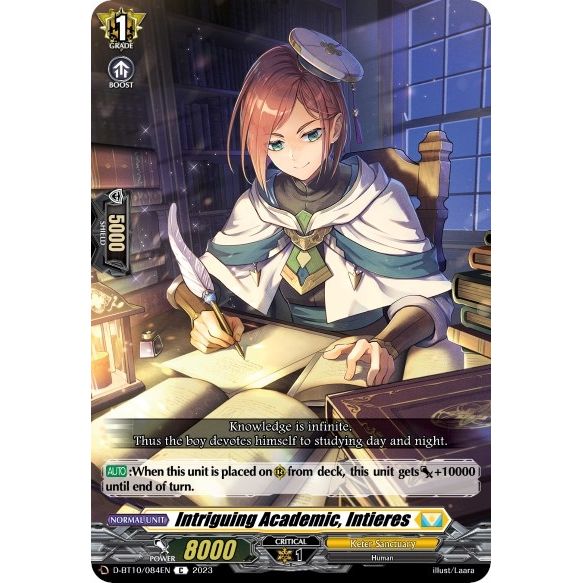 Image for Intriguing Academic, Intieres (D-BT10/084EN) (D-BT10) - Cardfight Vanguard