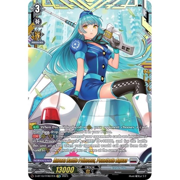 Image for Aurora Battle Princess, Penetrate Aquas (FFR) (D-BT10/FFR07EN) (D-BT10) - Cardfight Vanguard