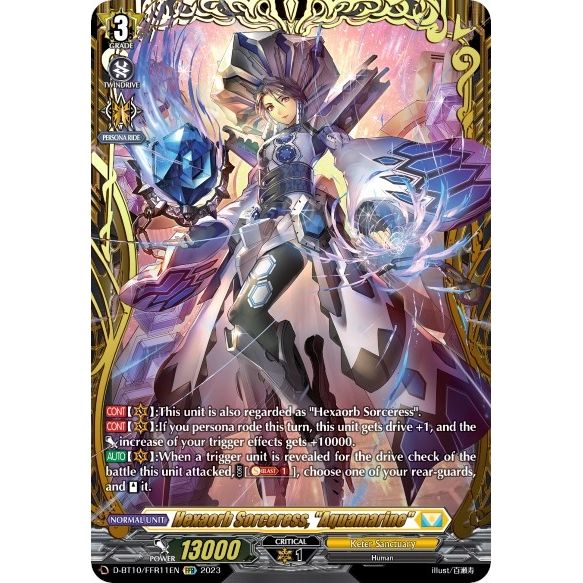 Image for Hexaorb Sorceress, "Aquamarine" (FFR) (D-BT10/FFR11EN) (D-BT10) - Cardfight Vanguard