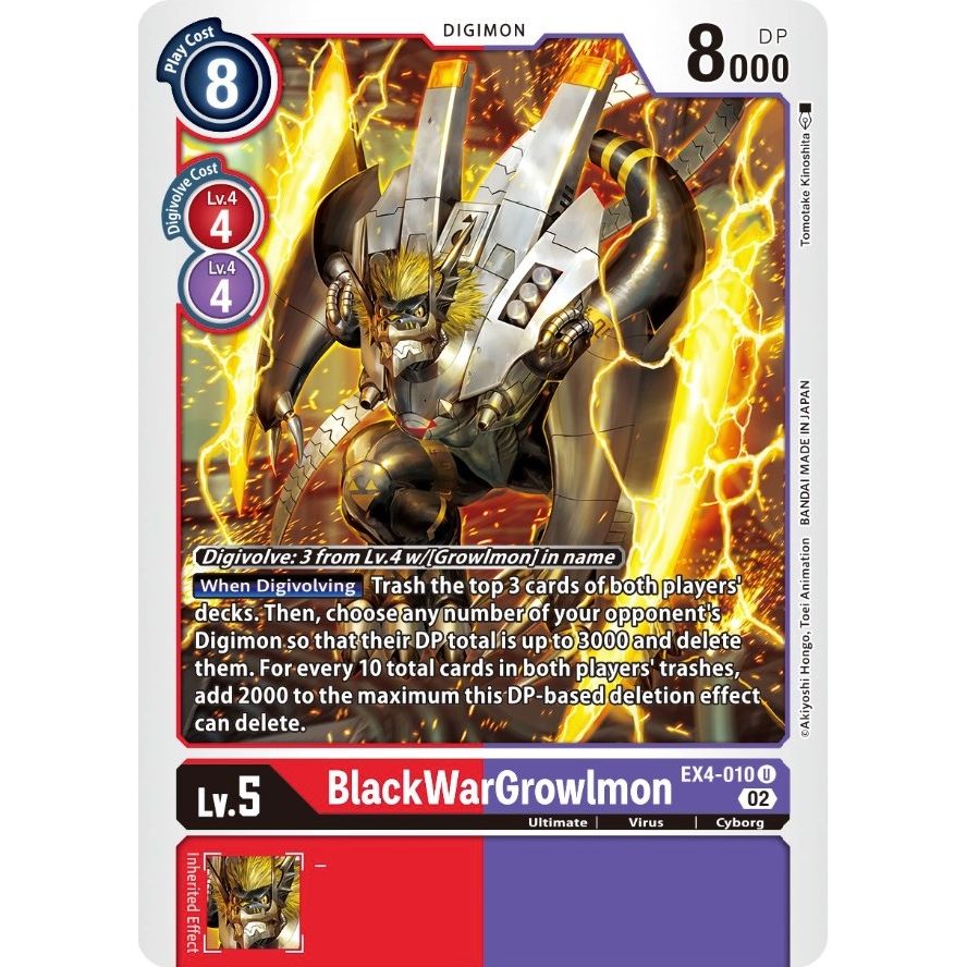 Image for BlackWarGrowlmon (EX4-010 U) (EX04) - Digimon Card Game
