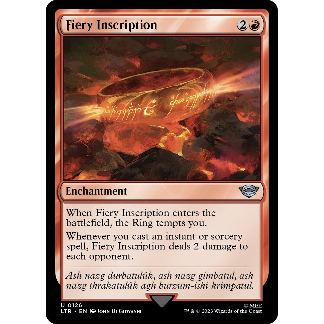 Image for Fiery Inscription (126) (LTR) - Magic: The Gathering