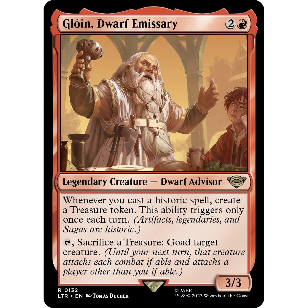 Image for Gloin, Dwarf Emissary (132) (LTR) - Magic: The Gathering