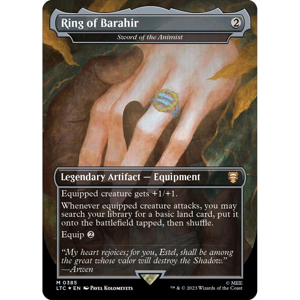 Image for Ring of Barahir - Sword of the Animist (Surge Foil) (385) (LTC) - Magic: The Gathering