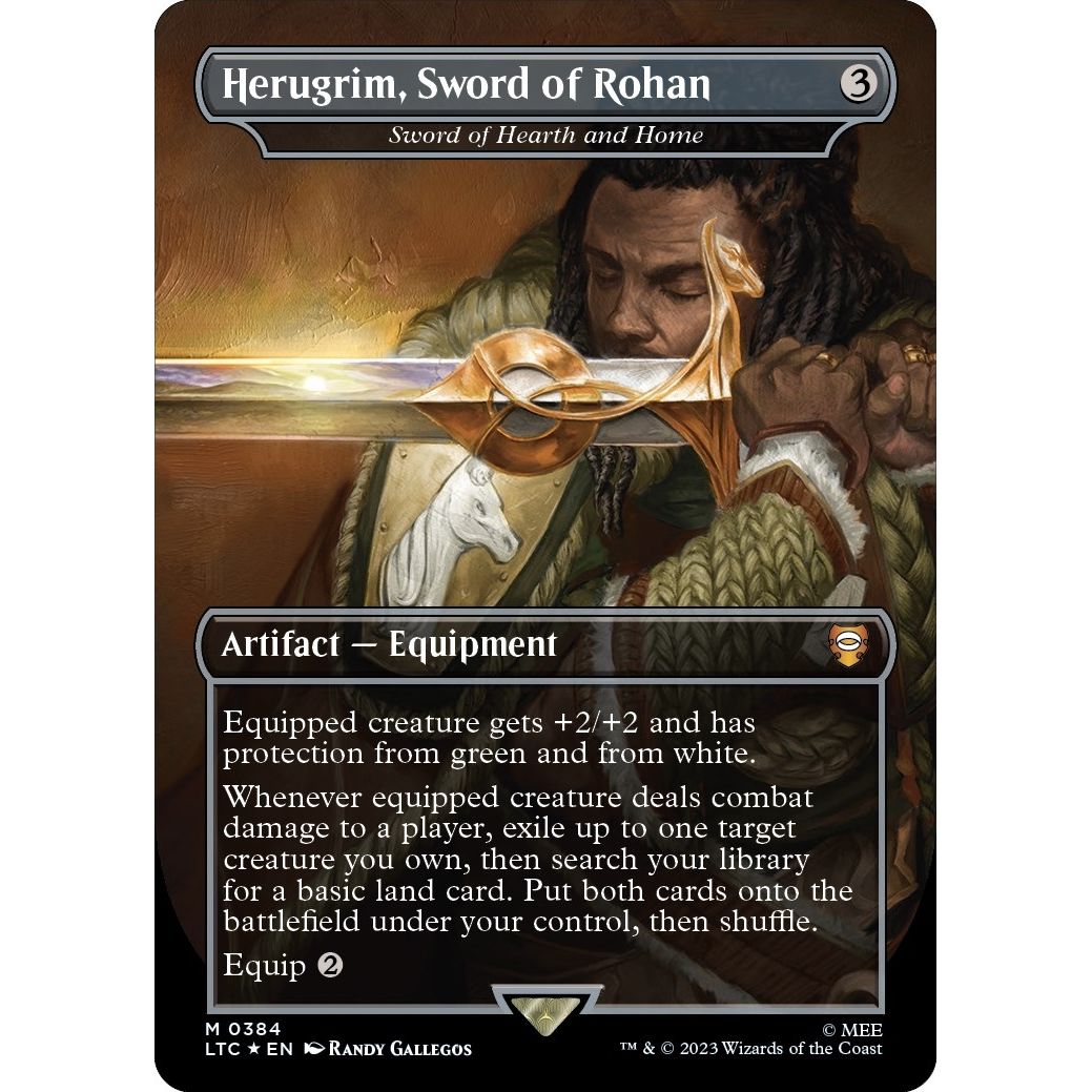 Image for Herugrim, Sword of Rohan - Sword of Hearth and Home (Surge Foil) (384) (LTC) - Magic: The Gathering