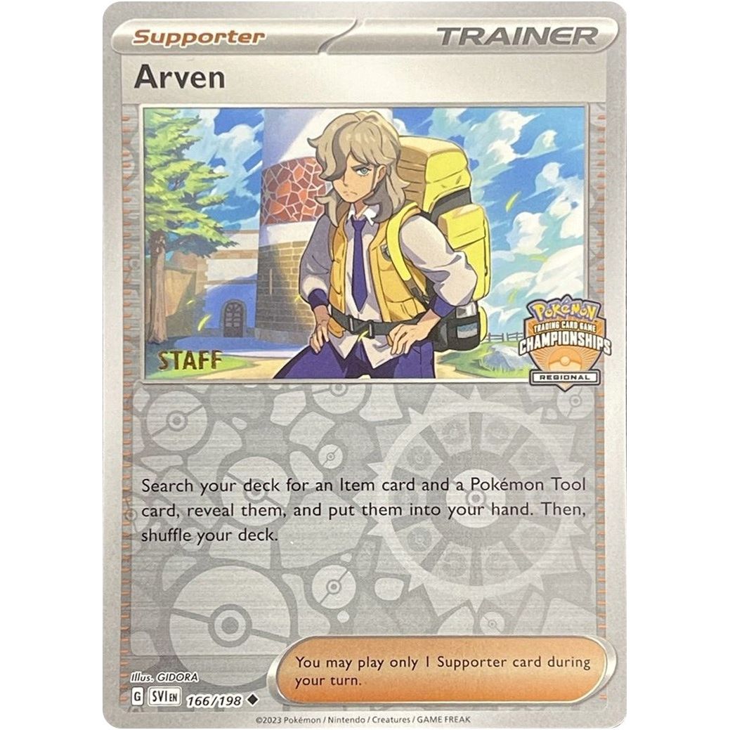 Image for Arven - 166/198 (Regional Championships) [Staff] (166/198) (PR) - Pokemon