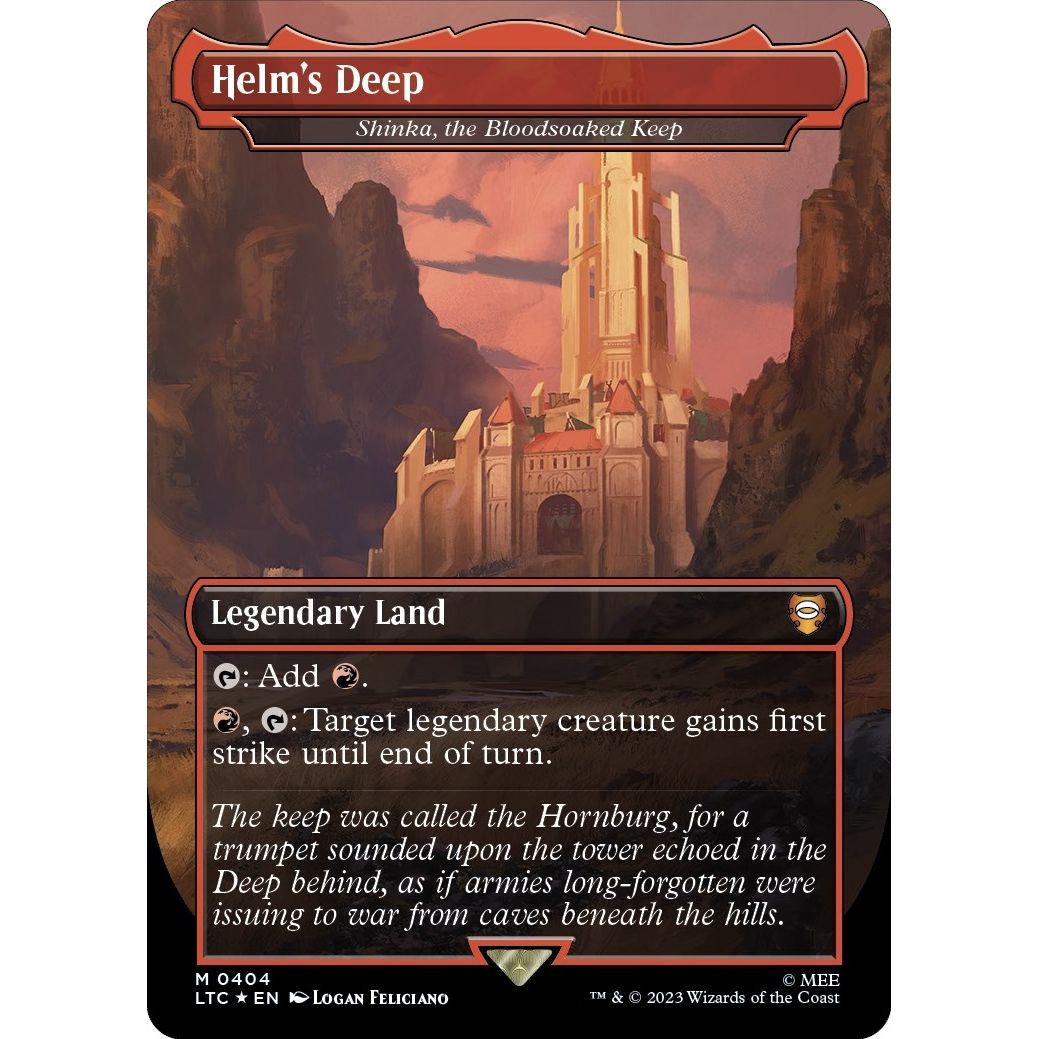 Image for Helm's Deep - Shinka, the Bloodsoaked Keep (Surge Foil) (404) (LTC) - Magic: The Gathering