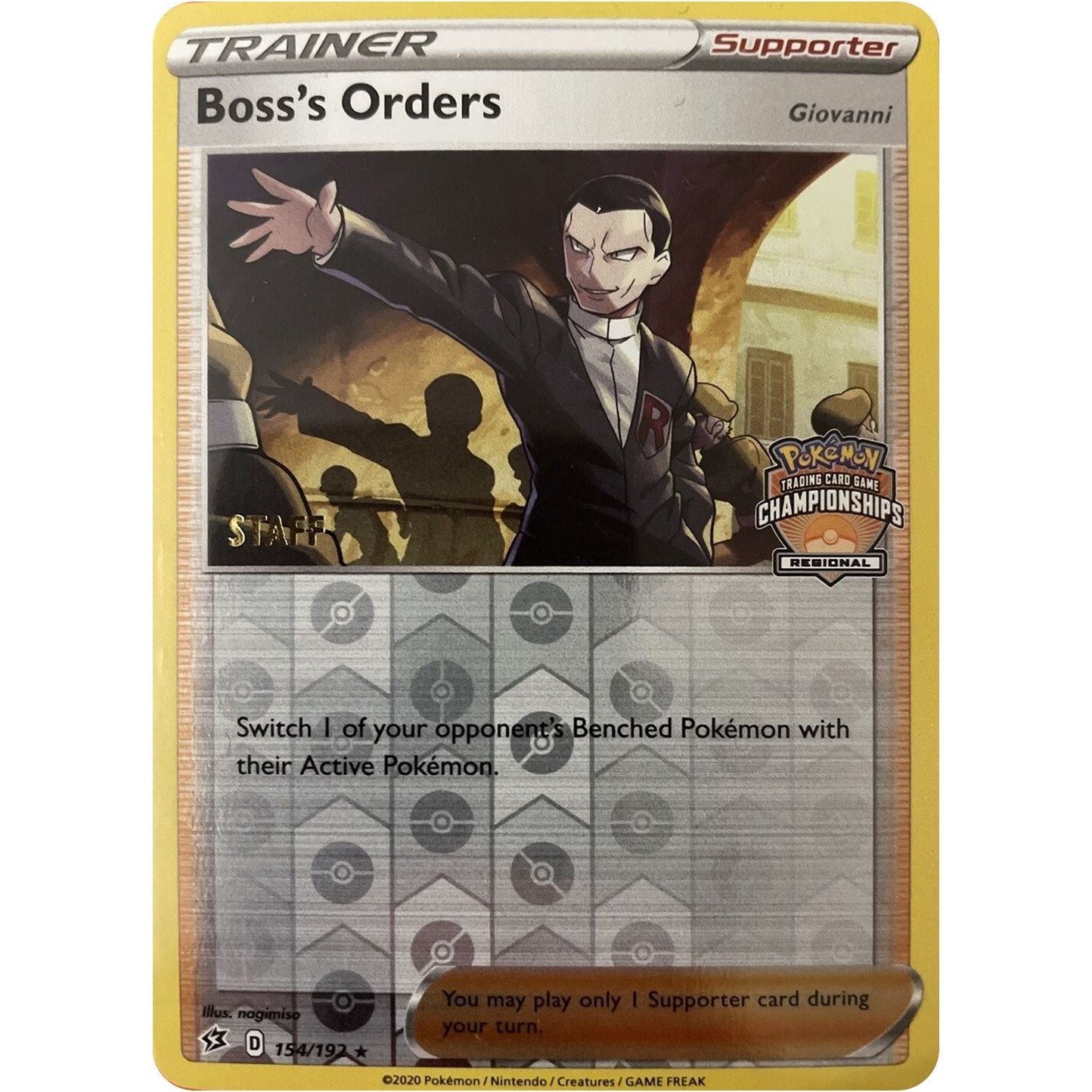 Image for Boss's Orders - 154/192 (Regional Championships) [Staff] (154/192) (PR) - Pokemon