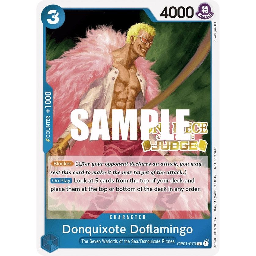 Image for Donquixote Doflamingo (Judge) (OP01-073) (OP-PR) - One Piece Card Game