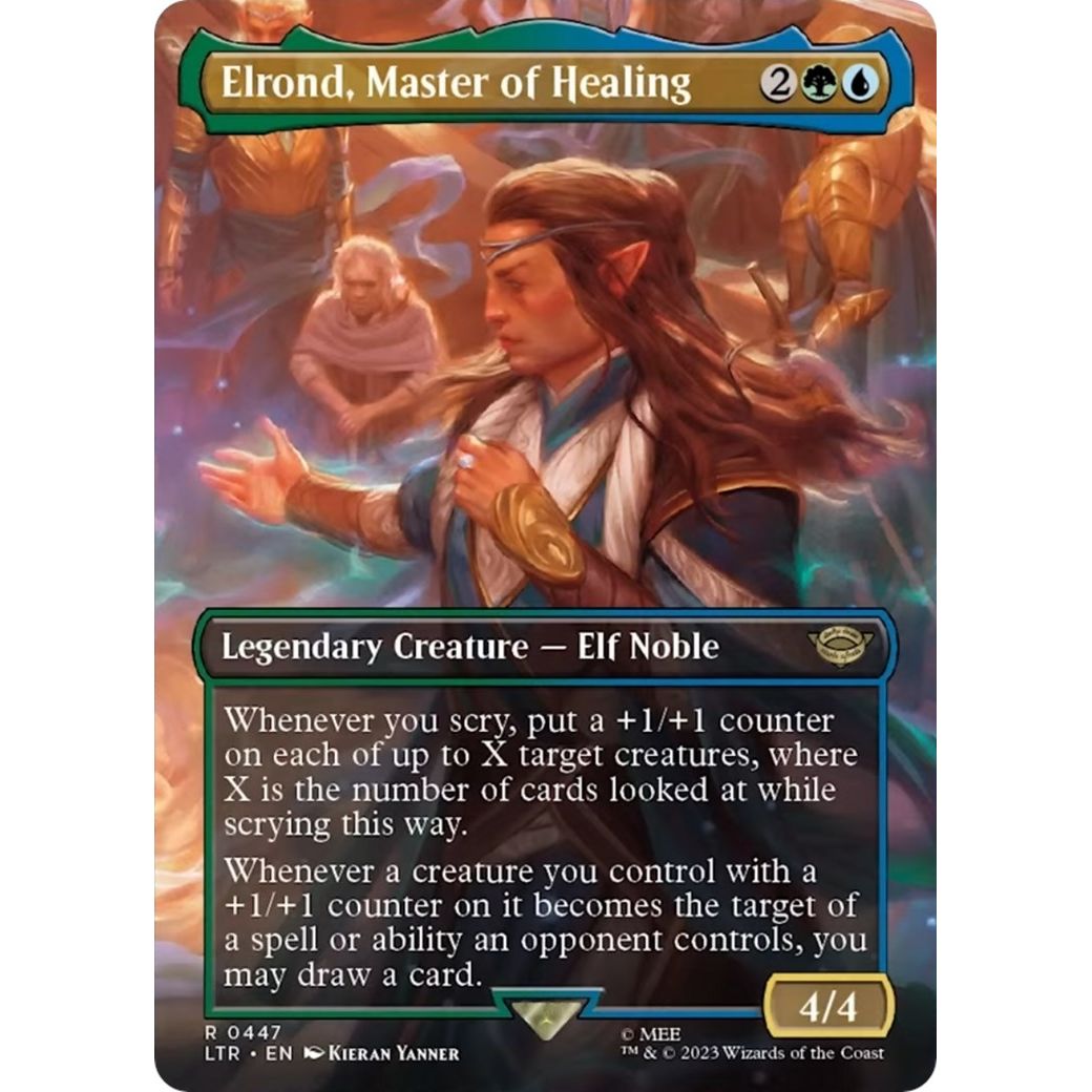 Image for Elrond, Master of Healing (Borderless) (447) (LTR) - Magic: The Gathering