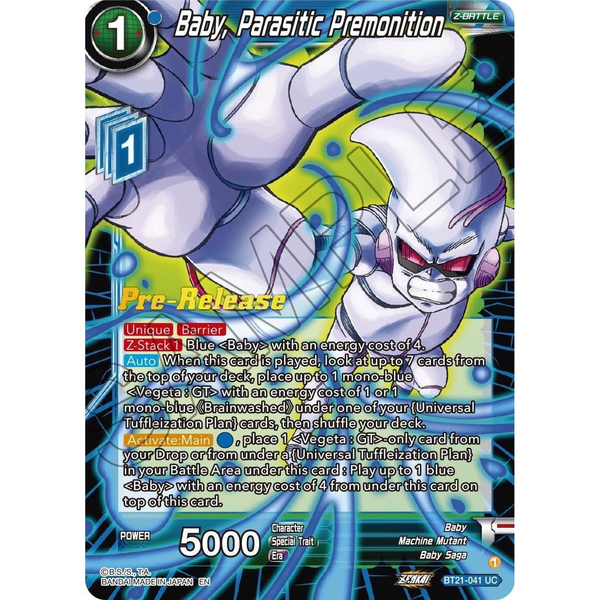 Image for Baby, Parasitic Premonition (BT21-041) (DBS-B21PRE) - Dragon Ball Super: Masters